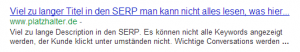 Description in den SERP - SEO