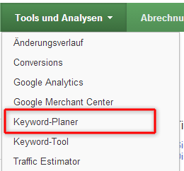 Der Google Keyword-Planer, Nachfolger des Keyword-Tools