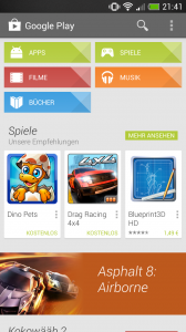 Flat Design im Android Play Store