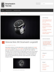 Nischenseiten Content Motorola Moto 360